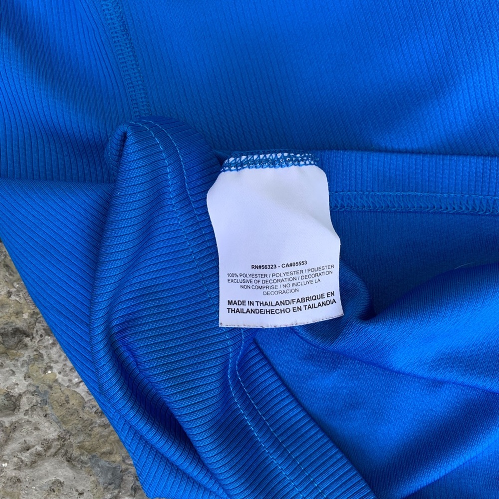 🌼3/$30 Blue Nike Racerback Ribbed Tank Top Tight Fit - Picture 7 of 7